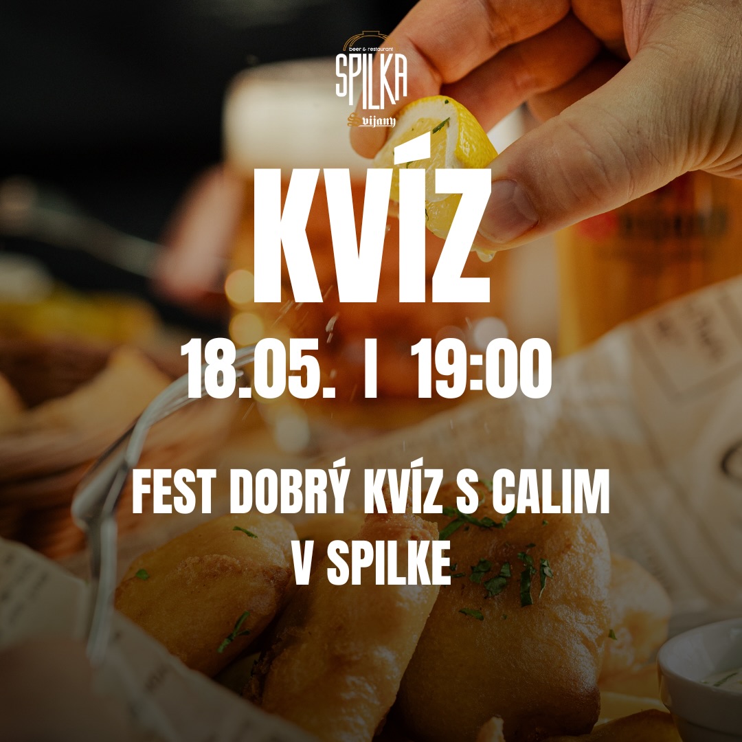 🧠 POZÓÓR! 🧠
Spilka opäť ožije kvízom plným zábavy, nových info a famózneho jedla 🍽️ + piva 🍻!
📍 Spilka (Nový Stein), Legionárska 8, BA
📅 Pondelok 18.05.2026 | ⏰ 19:00
💡 Tímy 2–6 hráčov | 4€/osoba | výborné ceny
Registruj sa v bio.
Ďakujeme.
Chyť si miesto, zavolaj partiu a príď preveriť svoje vedomosti. Tešíme sa na vás! 🙌